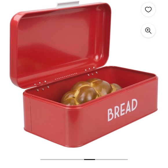 🥖NEW RETRO METAL VINTAGE STYLE RED BREAD BOX FOR KITCHEN DINER STYLE - Picture 4 of 11